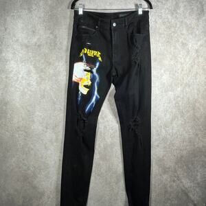 Rockstar Original Ultra Slim Jean Mens 32 Oscar Black Natural Selection 2.0 Rock